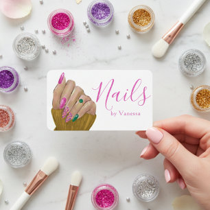 Trendiger Maniküre-Nageltechniker-Salon-Stil Visitenkarte