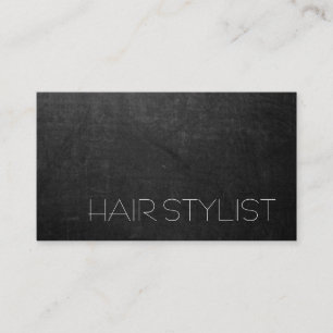Trendiger moderner grauer Schultafel-Hairstylist Visitenkarte