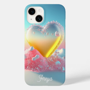 Trendiger moderner Mädchen-Liebesherz-Personalisie Case-Mate iPhone 14 Hülle