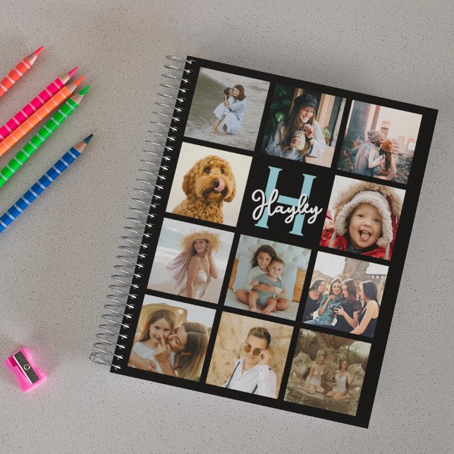 Trendiger Monogramm-Foto-Collage-Kalender Planer (Von Creator hochgeladen)