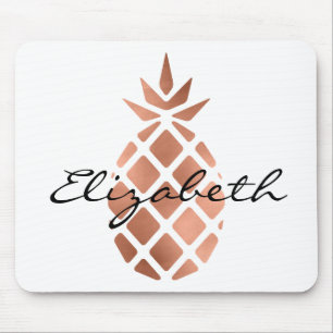 Trendiger personalisierter falscher Ananas aus Ros Mousepad