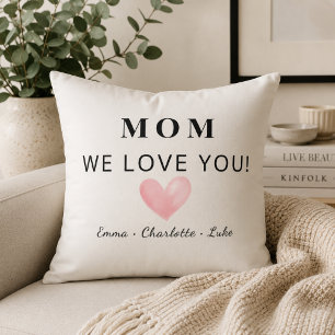 Trendiger personalisierter Mama Wir lieben dich Ge Kissen