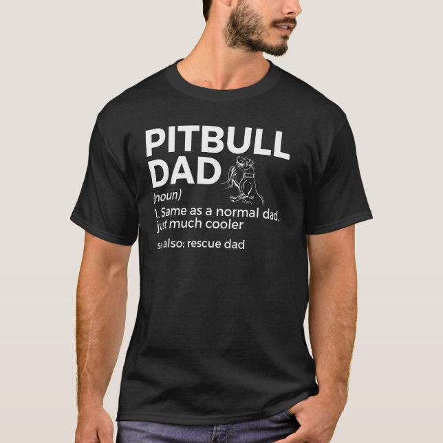 Trendiger Pitbull-Vater Definition Lustiger Pitbul T-Shirt (Vorderseite)