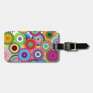 Trendiger psychedelischer Blumenkraftdruck-Accesso Gepäckanhänger