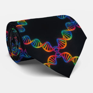 Trendiger Regenbogen-Doppelhelix-DNA-Schlips Krawatte