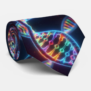 Trendiger Regenbogen-Doppelhelix-DNA-Schlips Krawatte