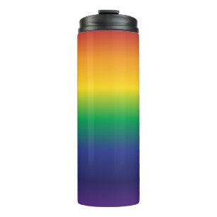 Trendiger Regenbogenfarbverlauf Streifen Thermosbecher