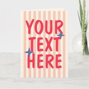 Trendiger Retro-gestreifter typografischer benutze Karte