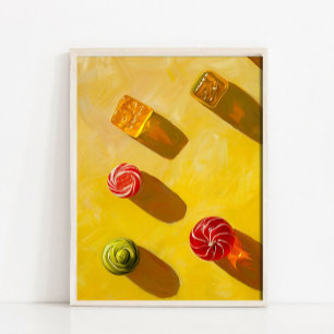 Trendiger Retro-Kunst-Druck, moderne Bonbon-Malere Poster