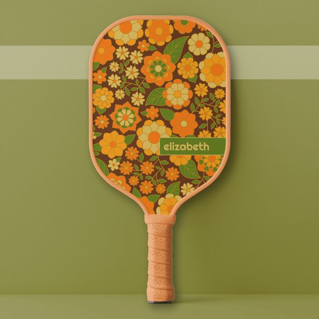 Trendiger Retro-Muster-Individuelle Name Pickleball Schläger (Custom Pickleball Paddle)