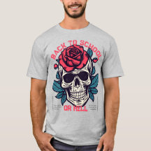 Trendiger Retro-Totenkopf mit floralem Leben ist z