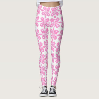 Trendiger Rosa Blush Blüten Nahtloses Muster Leggings