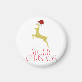 Trendiger roter Weihnachtsdruck  Magnet