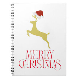 Trendiger roter Weihnachtsdruck  Notizblock