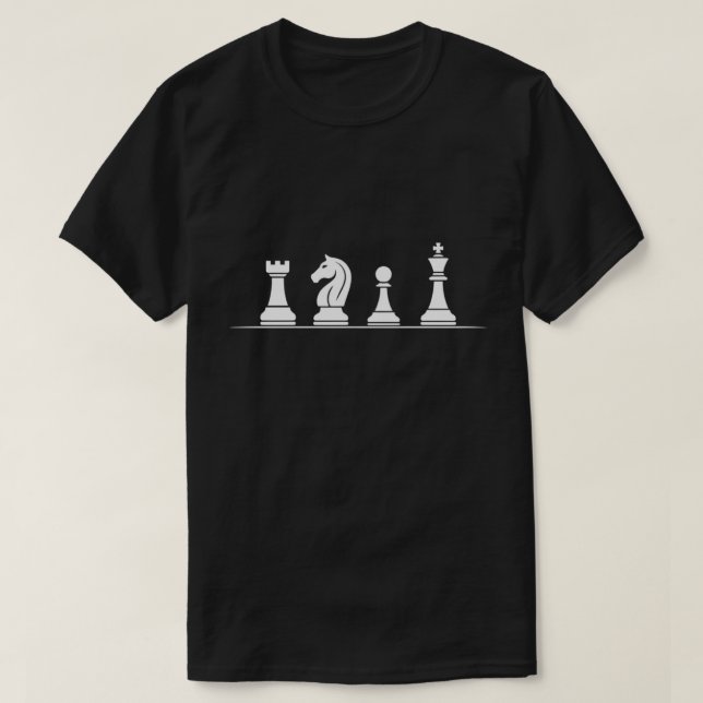 Trendiger Schachspieler Schachfiguren Liebhaber T-Shirt (Design vorne)