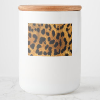 trendiger, schicker Tiermuster brauner Leopardendr Lebensmitteletikett