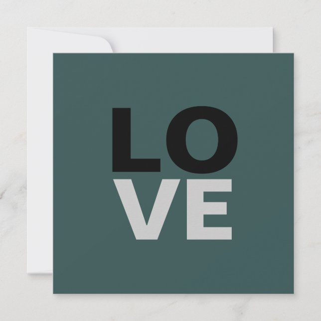 Trendiger Schiefergrauer Hintergrund Liebe Hochzei (Vorderseite)