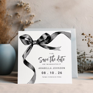 Trendiger schwarzer Bogen Abschluss Save The Date