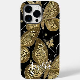 trendiger schwarzer und goldener Schmetterling per Case-Mate iPhone 14 Pro Max Hülle