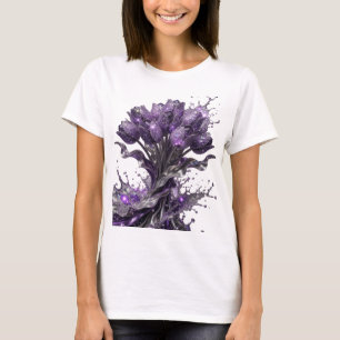 Trendiger silberner KUNSTDRUCK ABSTRACT ART v2 T-Shirt