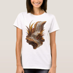 Trendiger silberner KUNSTDRUCK ABSTRACTER KUNST T-Shirt