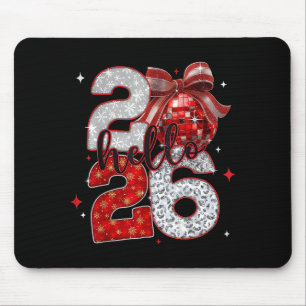 Trendiger Silvester Hallo 2026 Frohes Neues Jahr F Mousepad