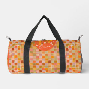 Trendiger Sommer Chic orange Mosaik Duffle Bag