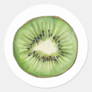 Trendiger Sommer-Wasserfarbe-Frucht-Kiwi Runder Aufkleber