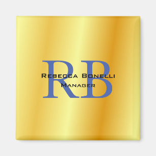 Trendiger Stil Monogramm Minimalistisch Einfach Go Magnet