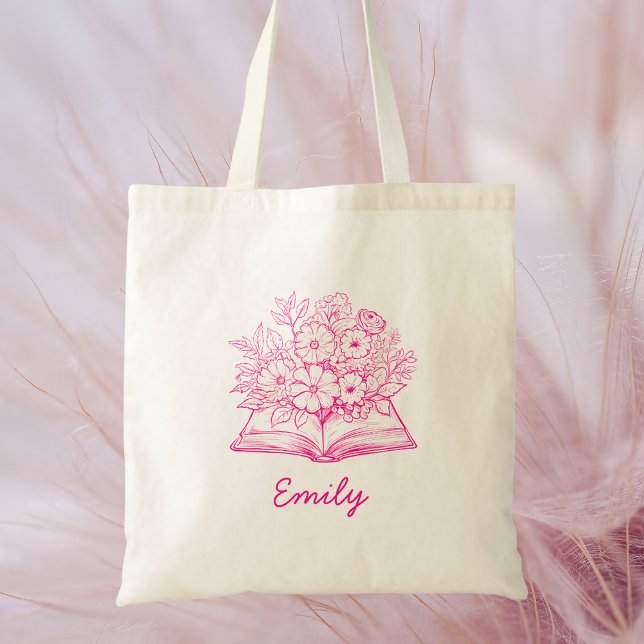 Trendiger stilvoller rosa Schriftname  Tragetasche (Von Creator hochgeladen)