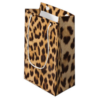 trendiger, stylischer Wild Safari Leopard Druck Kleine Geschenktüte