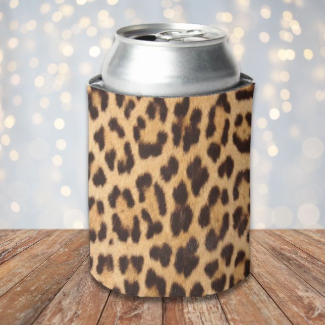 trendiger, stylischer Wildsafari-Leopardendruck Dosenkühler (trendy stylish wild safari fashion leopard print can cooler)