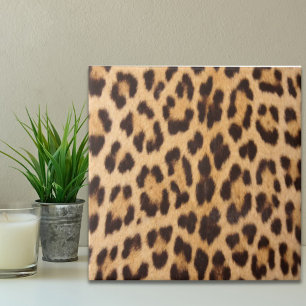 trendiger, stylischer Wildsafari-Leopardendruck Fliese