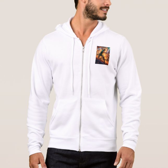 Trendiger T - Shirt - Bella Leinwand Full Zip Hood (Vorderseite)