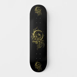 Trendiger Tattoo-Stil Floral Crescent Moon Deck Skateboard