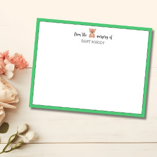 Trendiger Teddybär-Kinderzimmer-Schreibwaren-Notiz Einladung