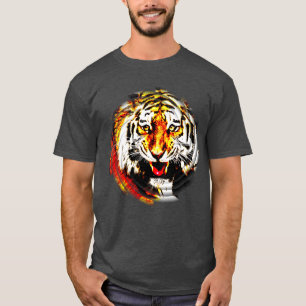 Trendiger Tigerschädel Moderne Elegante Vorlage T-Shirt