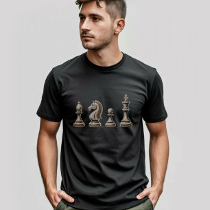 Trendiger Vintage-Schachspieler Schachfiguren Lieb T-Shirt