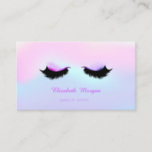 Trendiger Visagist, Holografische falsche Wimpern Visitenkarte