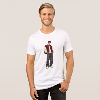 Trendiger Y2K Anime-Typ Herren Ästhetik Männer Wei Tri-Blend Shirt
