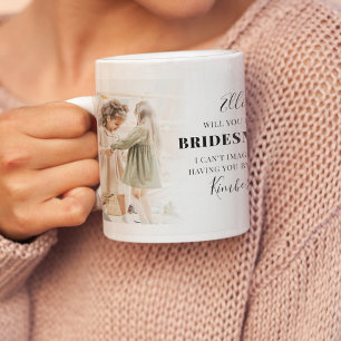 Trendiges 2-Foto-Wirdst-du-meine-Brautjungfer-sein Kaffeetasse