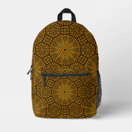 Trendiges Abstraktes Black & Gold Dot Art Muster Bedruckter Rucksack