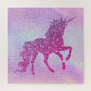 Trendiges abstraktes Glitter-Einhorn Puzzle