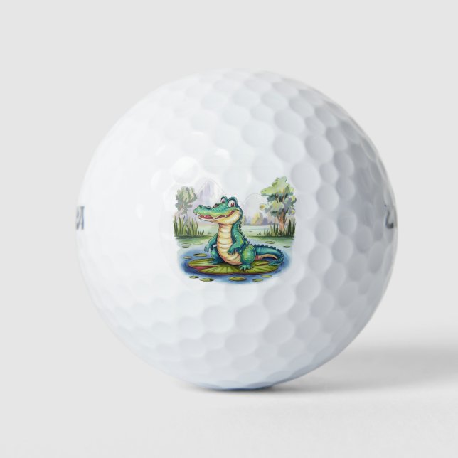 Trendiges Alligator-Krokodil-Tier Golfball (Vorderseite)