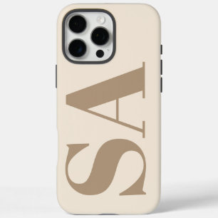trendiges Antikweiß mit Monogramm Case-Mate iPhone 16 Pro Max Hülle