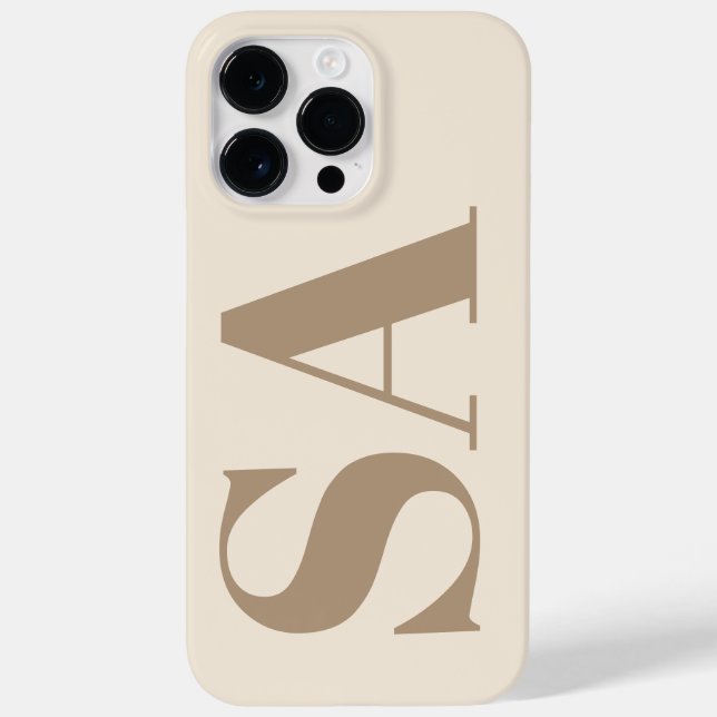 trendiges Antikweiß mit monogramm Case-Mate iPhone Hülle (Rückseite)