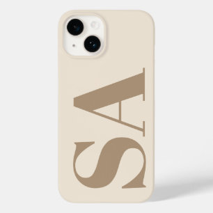 trendiges Antikweiß mit Monogramm Case-Mate iPhone 14 Hülle