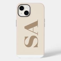 trendiges Antikweiß mit Monogramm Case-Mate