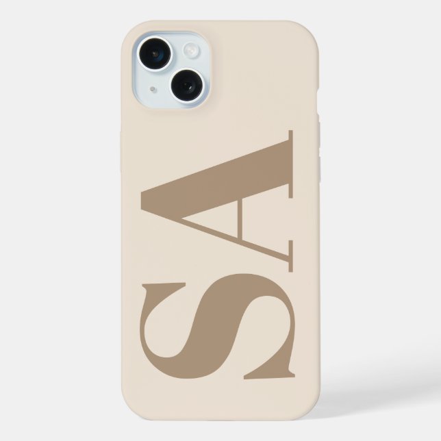 trendiges Antikweiß mit Monogramm Case-Mate iPhone Hülle (Rückseite)