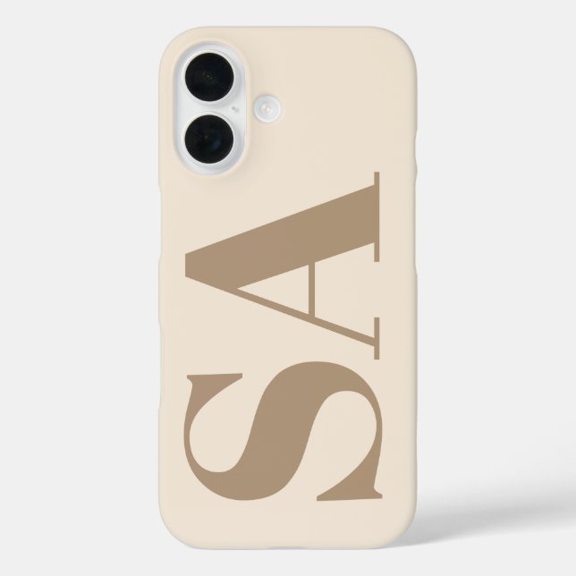 trendiges Antikweiß mit Monogramm Case-Mate iPhone Hülle (Rückseite)